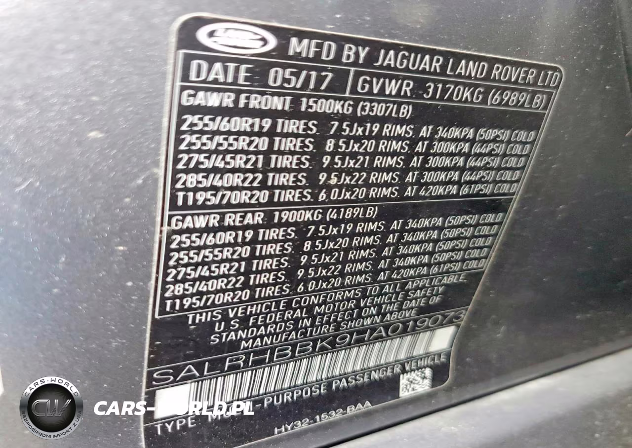 2017 Land Rover Discovery Hse Luxury VIN:SALRHBBK9HA019073 - 13