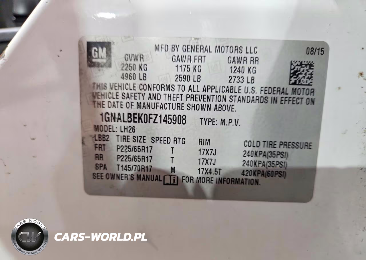 2015 Chevrolet Equinox Lt VIN:1GNALBEK0FZ145908 - 13