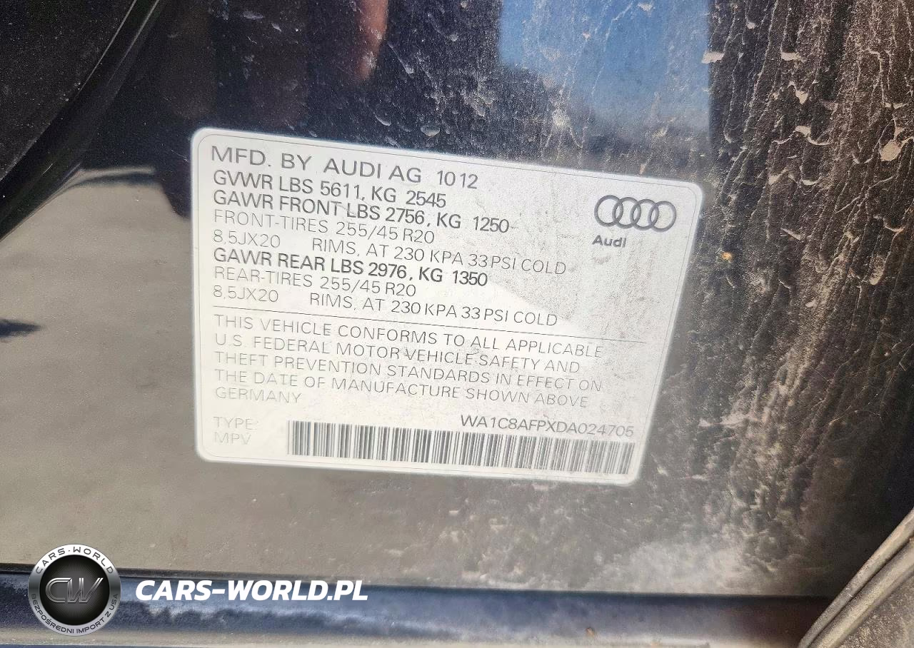 2013 Audi Q5 Premium Hybrid VIN:WA1C8AFPXDA024705 - 13