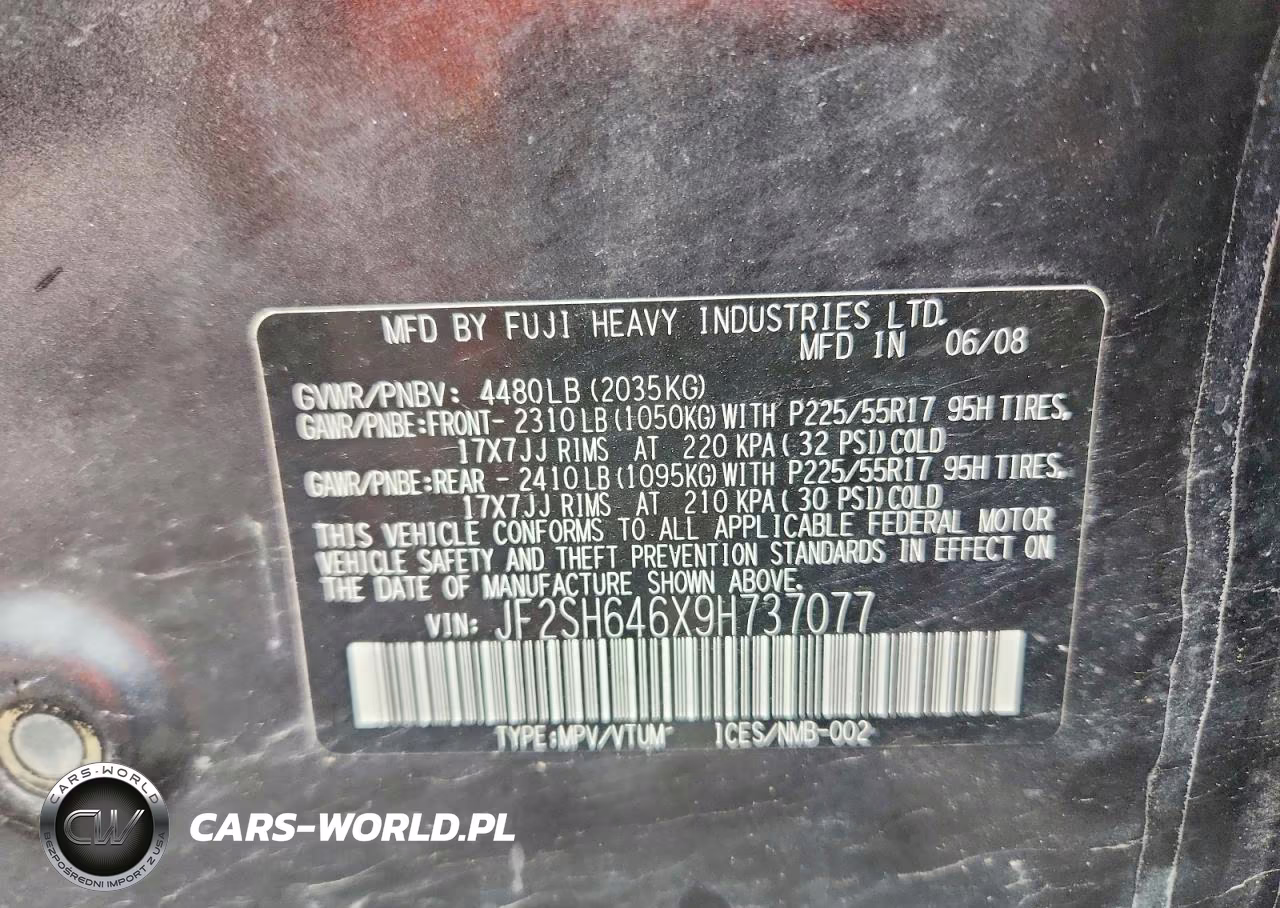 2009 Subaru Forester 2.5X Limited VIN:JF2SH646X9H737077 - 13