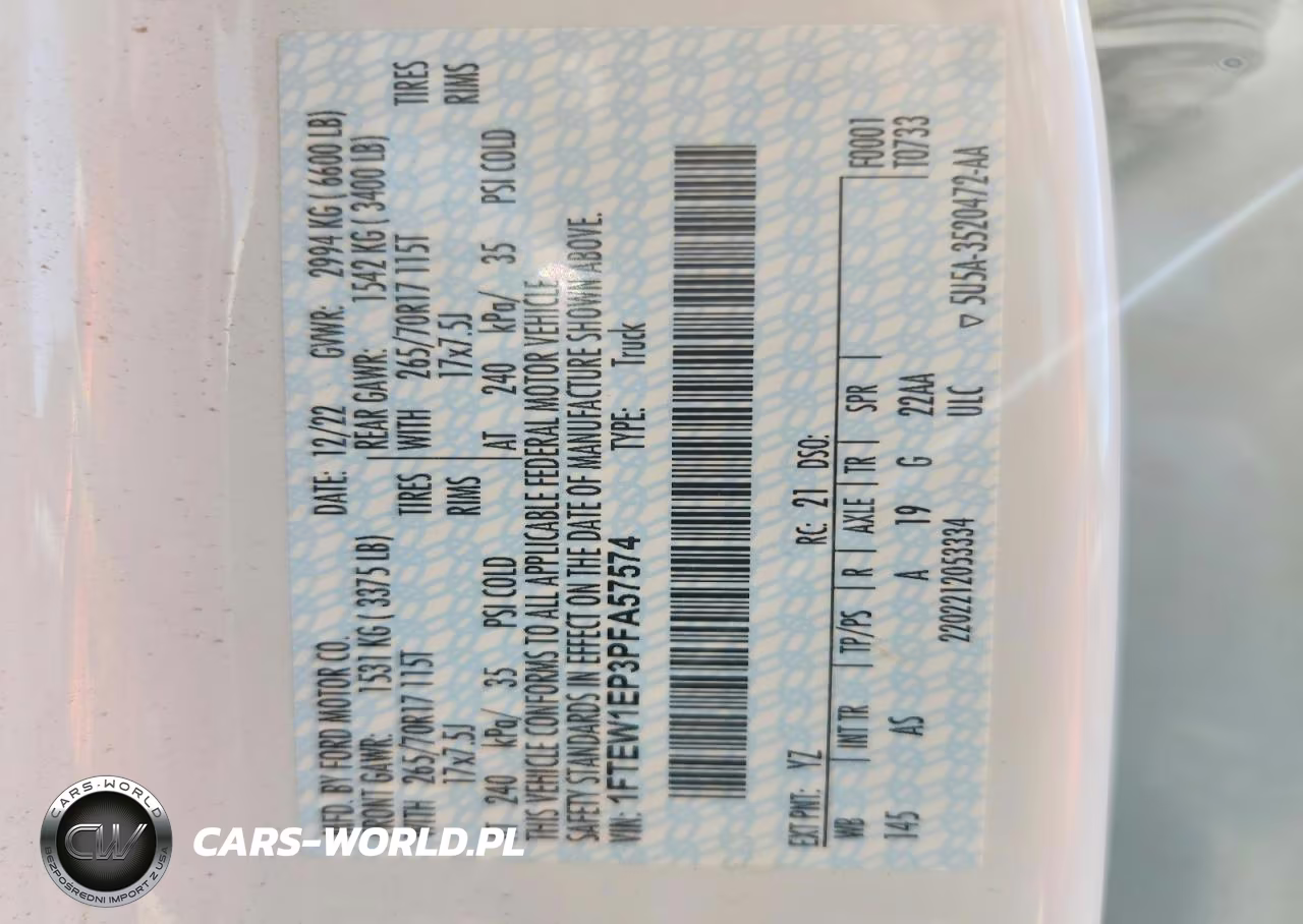2023 Ford F150 Supercrew VIN:1FTEW1EP3PFA57574 - 12