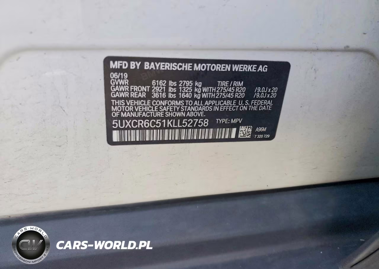 2019 BMW X5 xDrive40I VIN:5UXCR6C51KLL52758 - 13