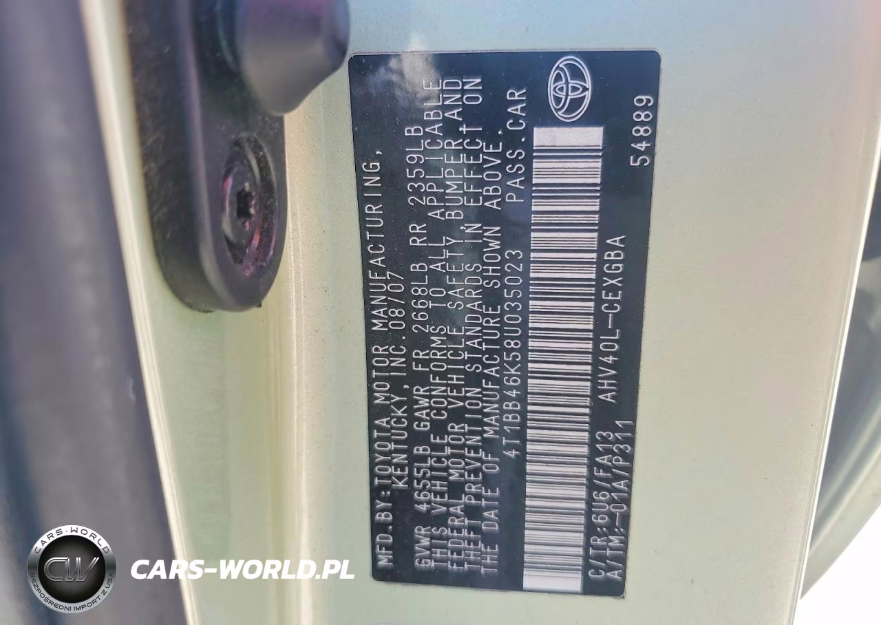 2008 Toyota Camry Hybrid VIN:4T1BB46K58U035023 - 12