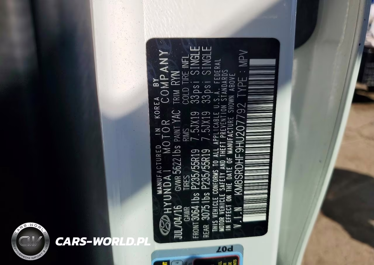 2017 Hyundai Santa Fe Limited Ultimate VIN:KM8SRDHF9HU207792 - 13