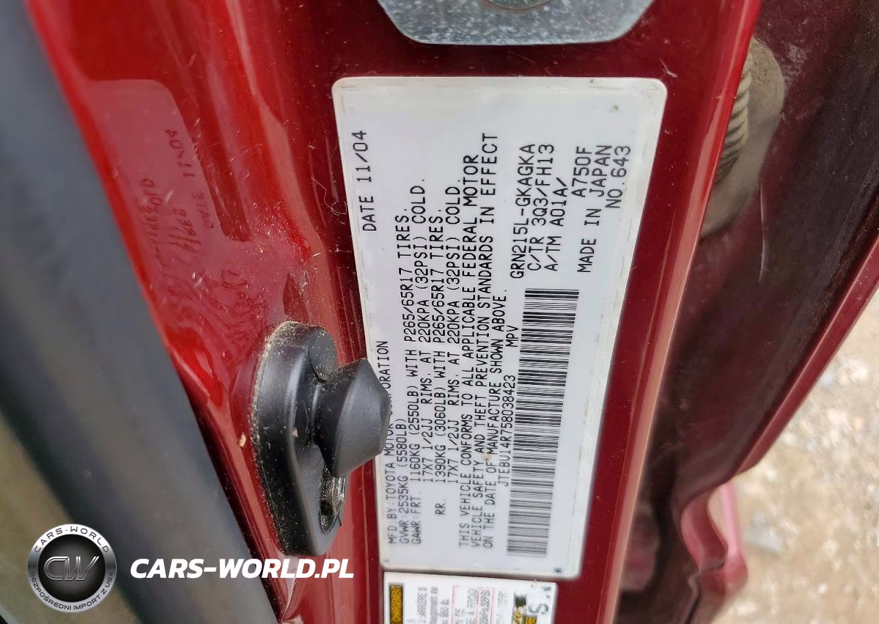 2005 Toyota 4Runner Sport Edition VIN:JTEBU14R758038423 - 13