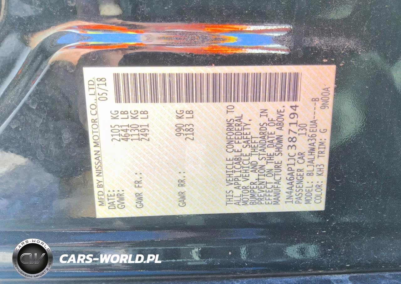 2018 Nissan Maxima Platinum VIN:1N4AA6AP1JC387194 - 12