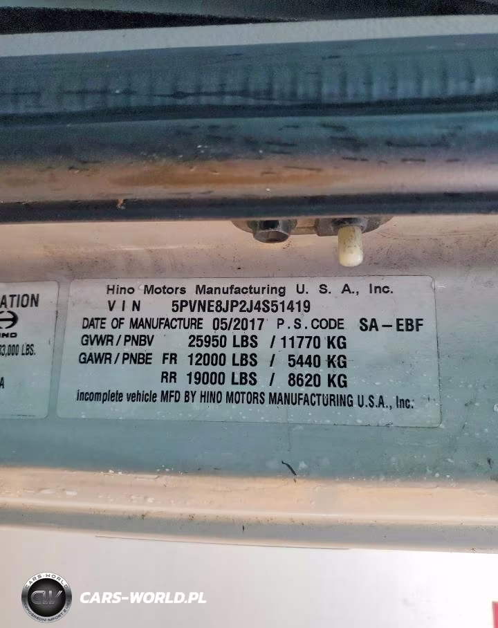 2018 Hino 258-268 Box Truck VIN:5PVNE8JP2J4S51419 - 14