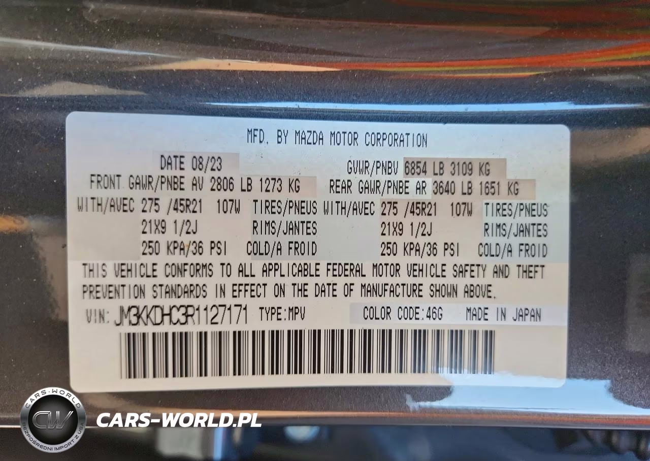 2024 Mazda Cx-90 Premium VIN:JM3KKDHC3R1127171 - 14