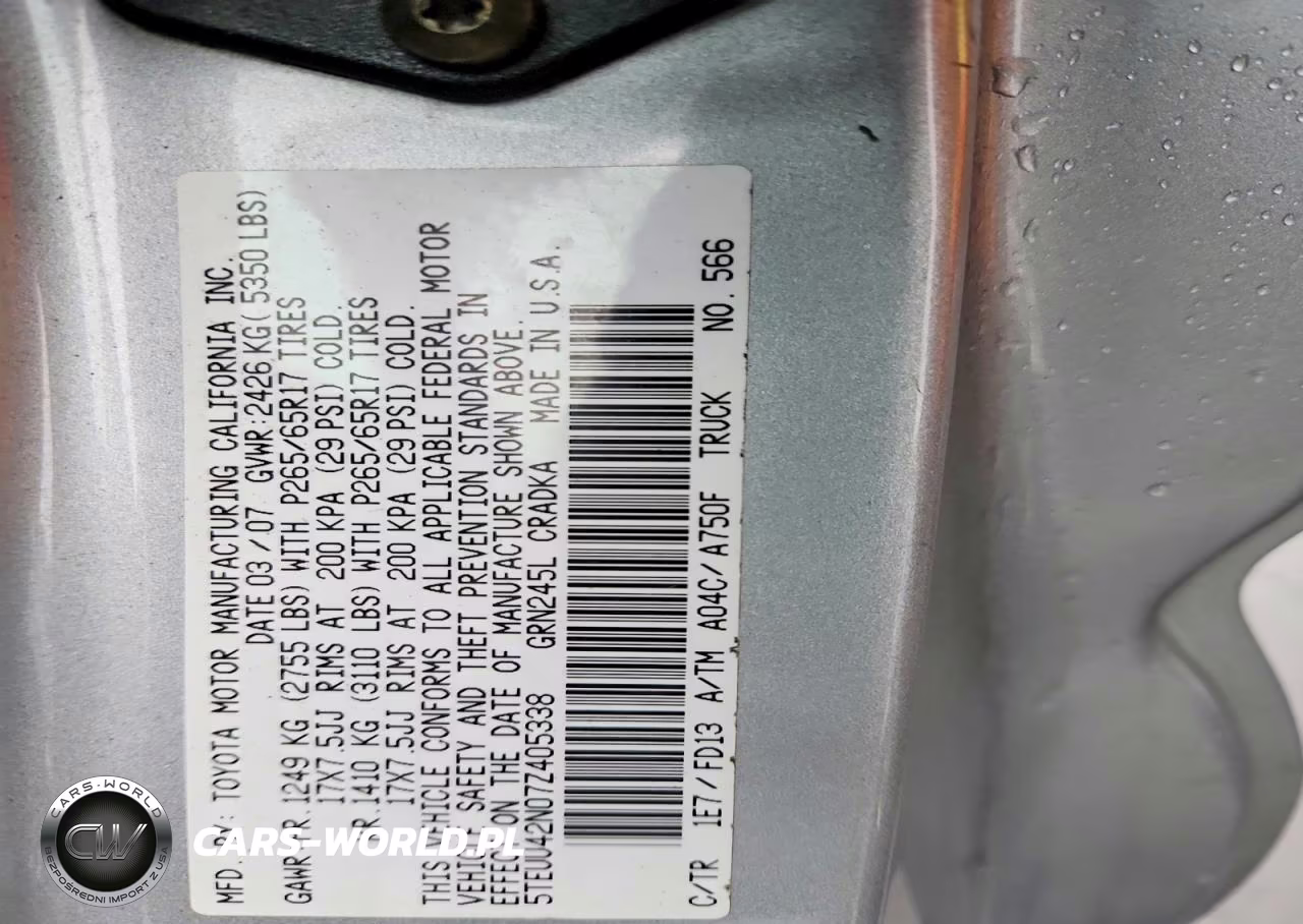 2007 Toyota Tacoma V6 VIN:5TEUU42N07Z405338 - 12