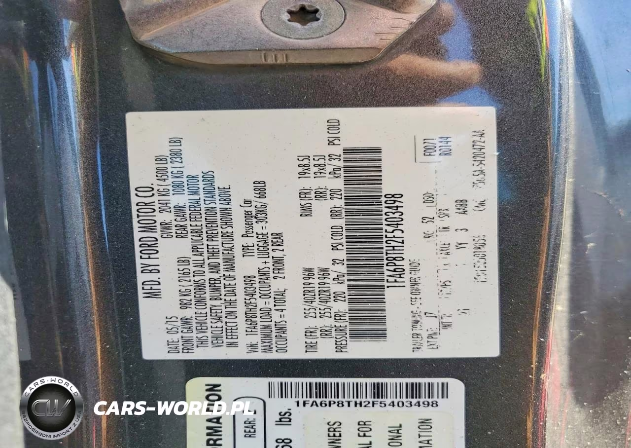 2015 Ford Mustang VIN:1FA6P8TH2F5403498 - 12