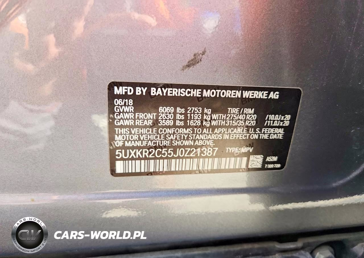 2018 BMW X5 Sdrive35I VIN:5UXKR2C55J0Z21387 - 13