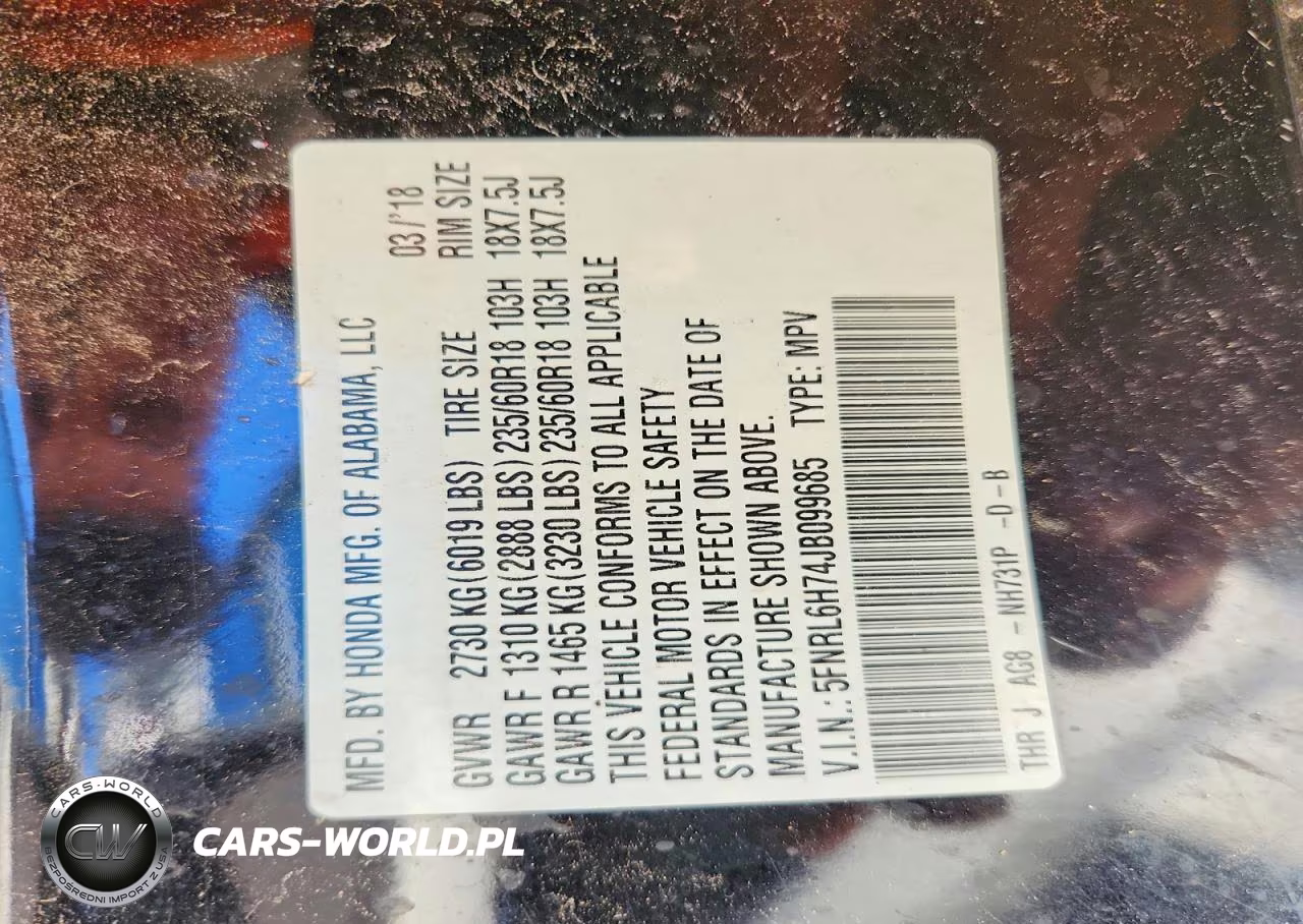 2018 Honda Odyssey Exl VIN:5FNRL6H74JB099685 - 13