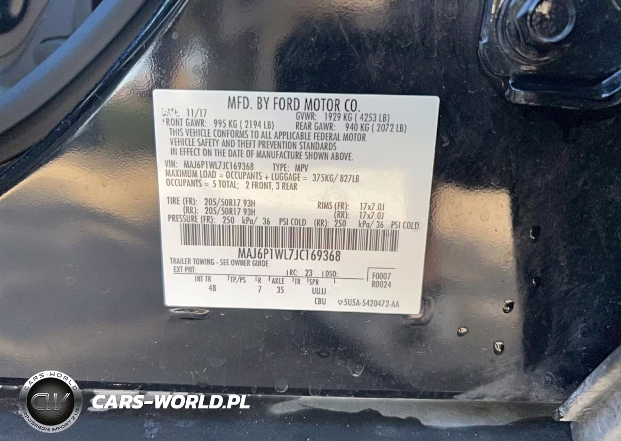 2018 Ford Ecosport Titanium VIN:MAJ6P1WL7JC169368 - 10