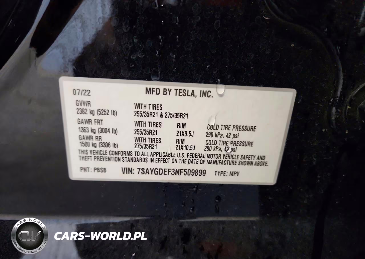 2022 Tesla Model Y VIN:7SAYGDEF3NF509899 - 12