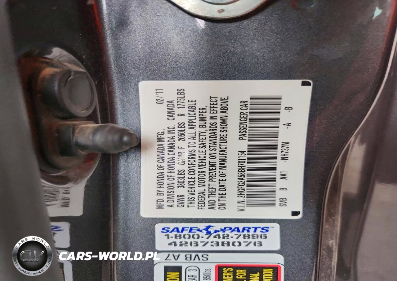 2011 Honda Civic Si VIN:2HGFG2A58BH701154 - 12