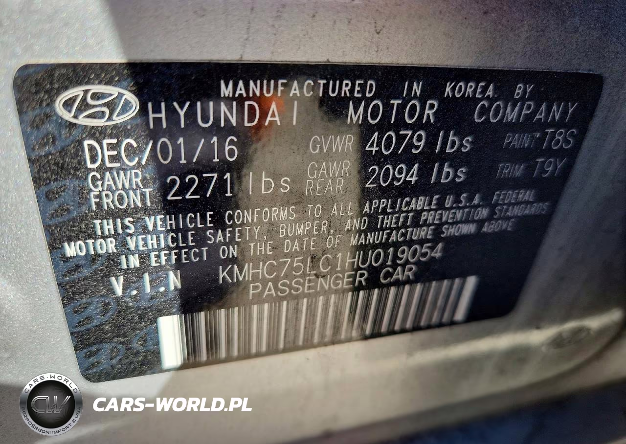 2017 Hyundai Ioniq Sel VIN:KMHC75LC1HU019054 - 13
