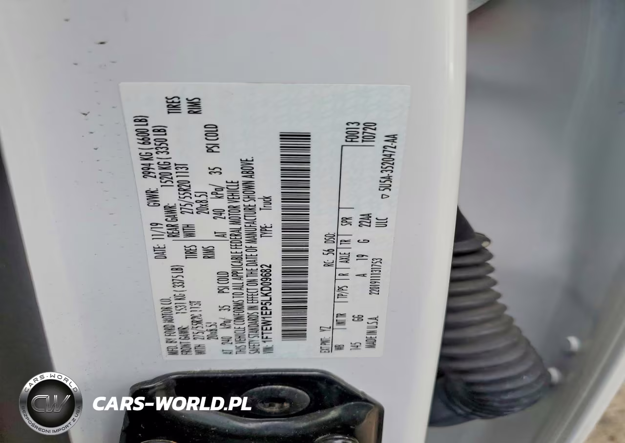 2020 Ford F150 Xl VIN:1FTEW1EP5LKD09682 - 12