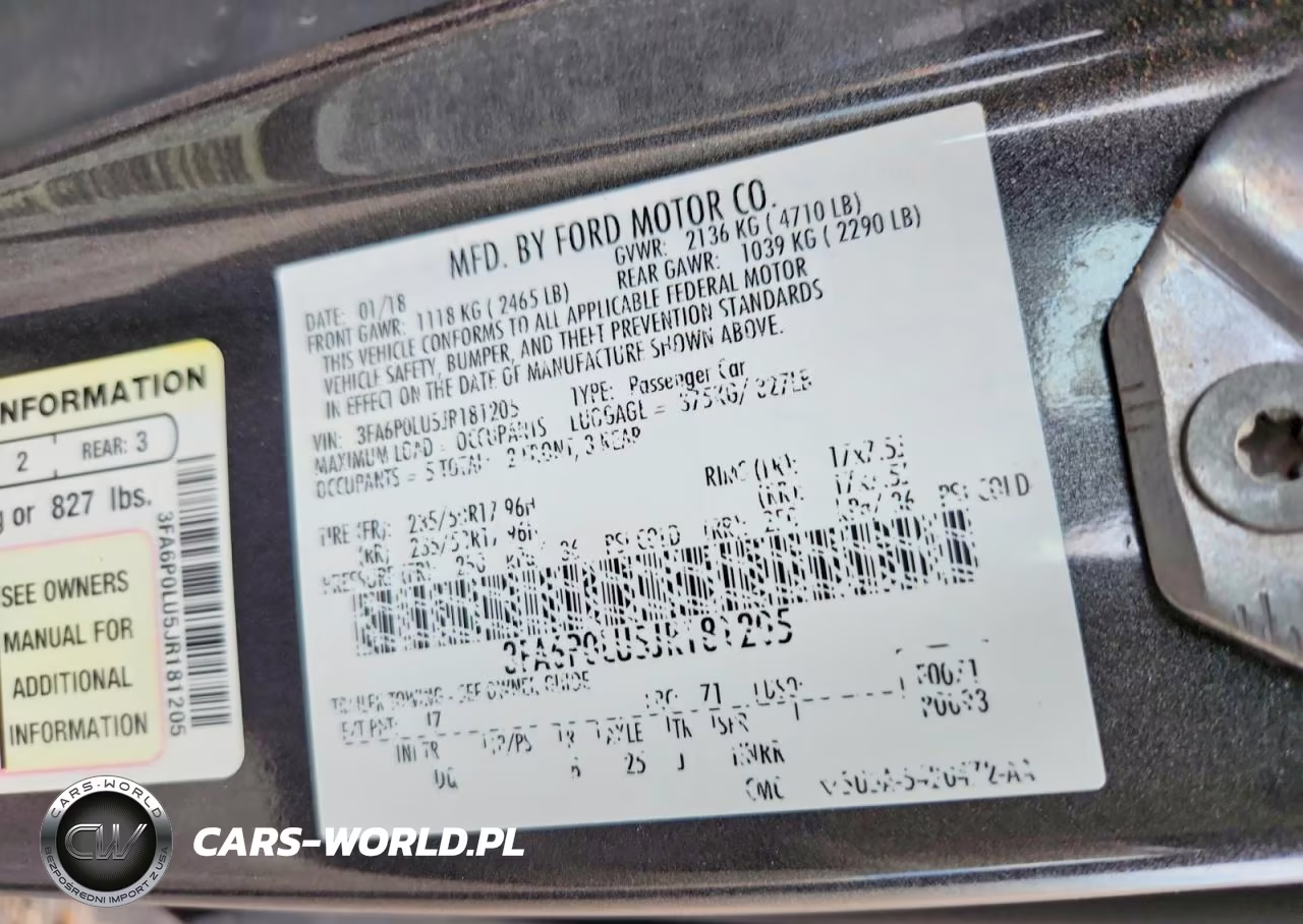 2018 Ford Fusion Se Hybrid VIN:3FA6P0LU5JR181205 - 12