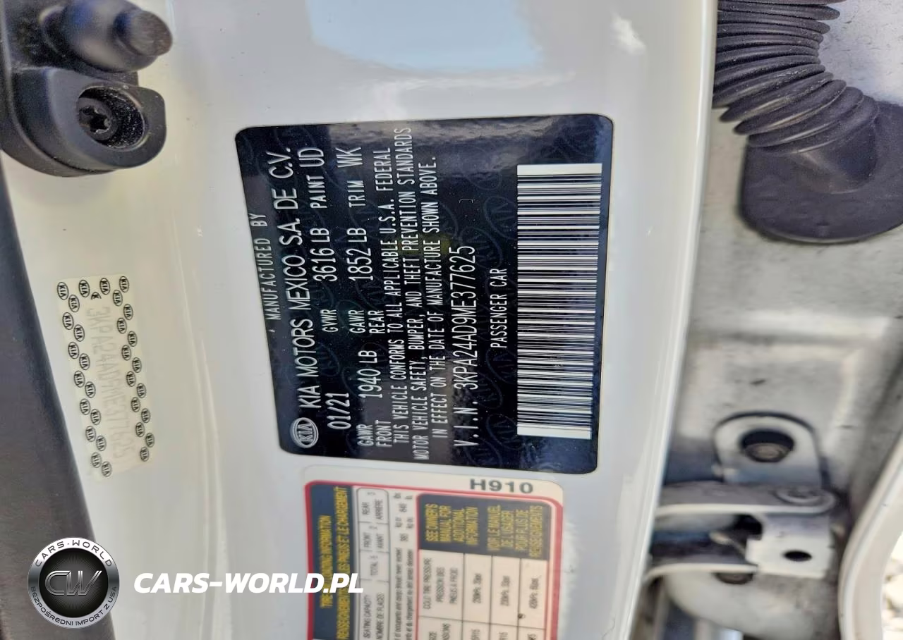 2021 Kia Rio Lx VIN:3KPA24AD9ME377625 - 12