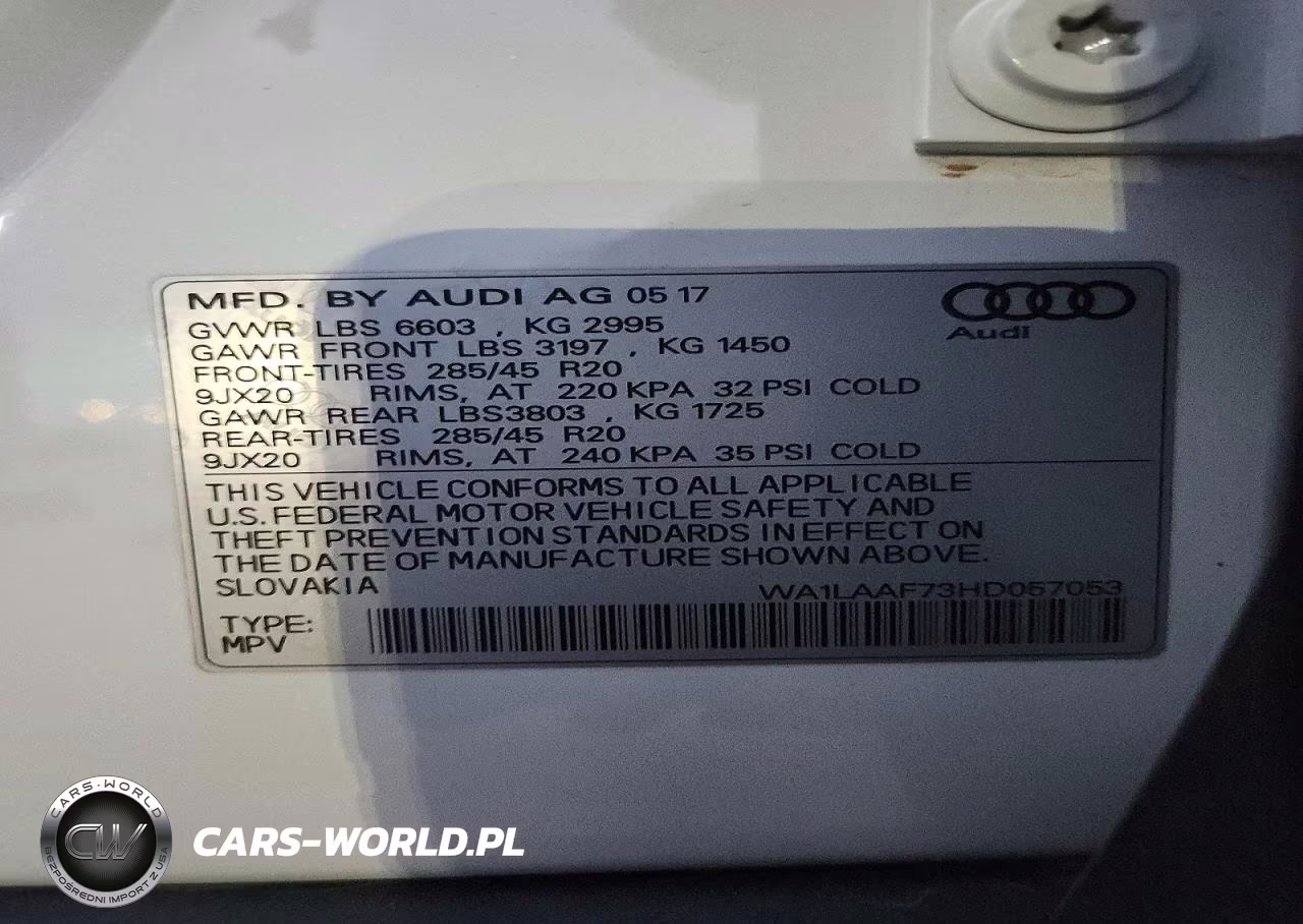 2017 Audi Q7 Premium Plus VIN:WA1LAAF73HD057053 - 13
