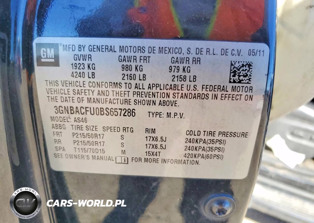 2011 Chevrolet Hhr Lt VIN:3GNBACFU0BS657286 - 12