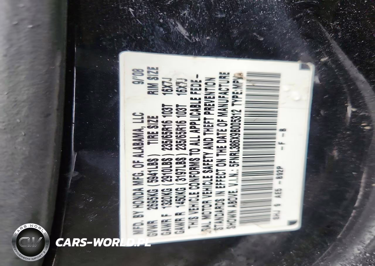 2009 Honda Odyssey Exl VIN:5FNRL386X9B005312 - 13