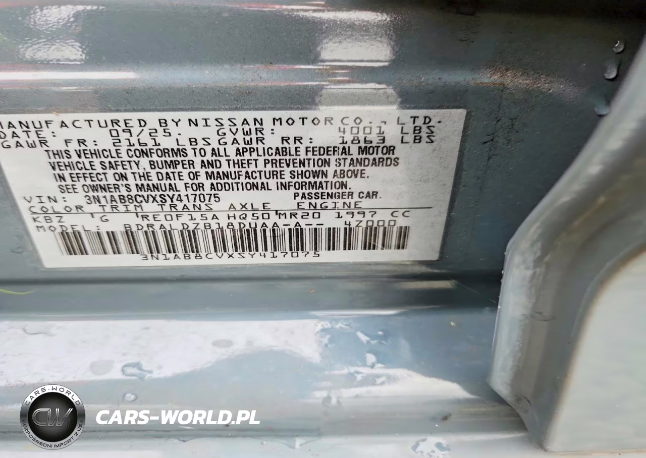 2025 Nissan Sentra Sv VIN:3N1AB8CVXSY417075 - 12