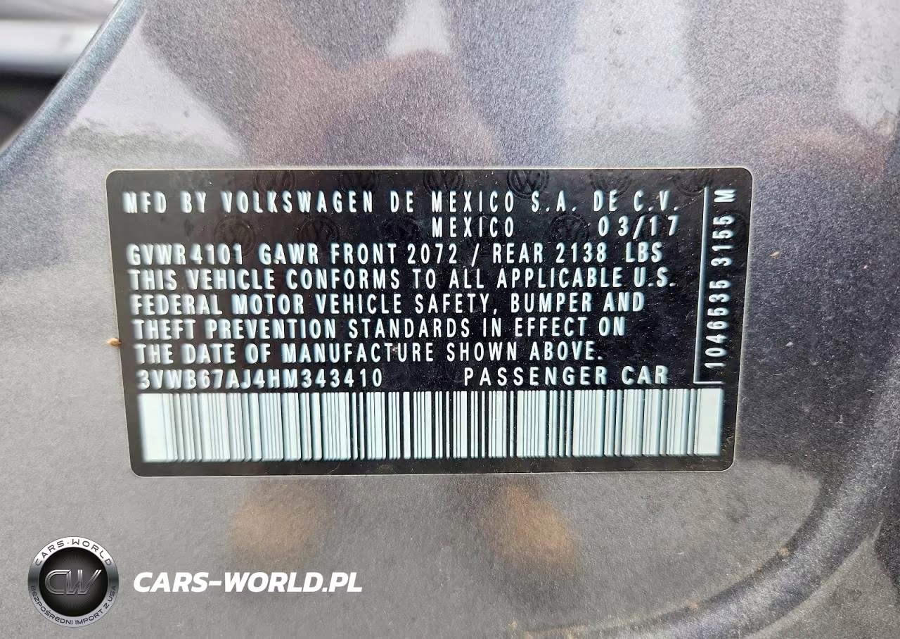 2017 Volkswagen Jetta Se VIN:3VWB67AJ4HM343410 - 12