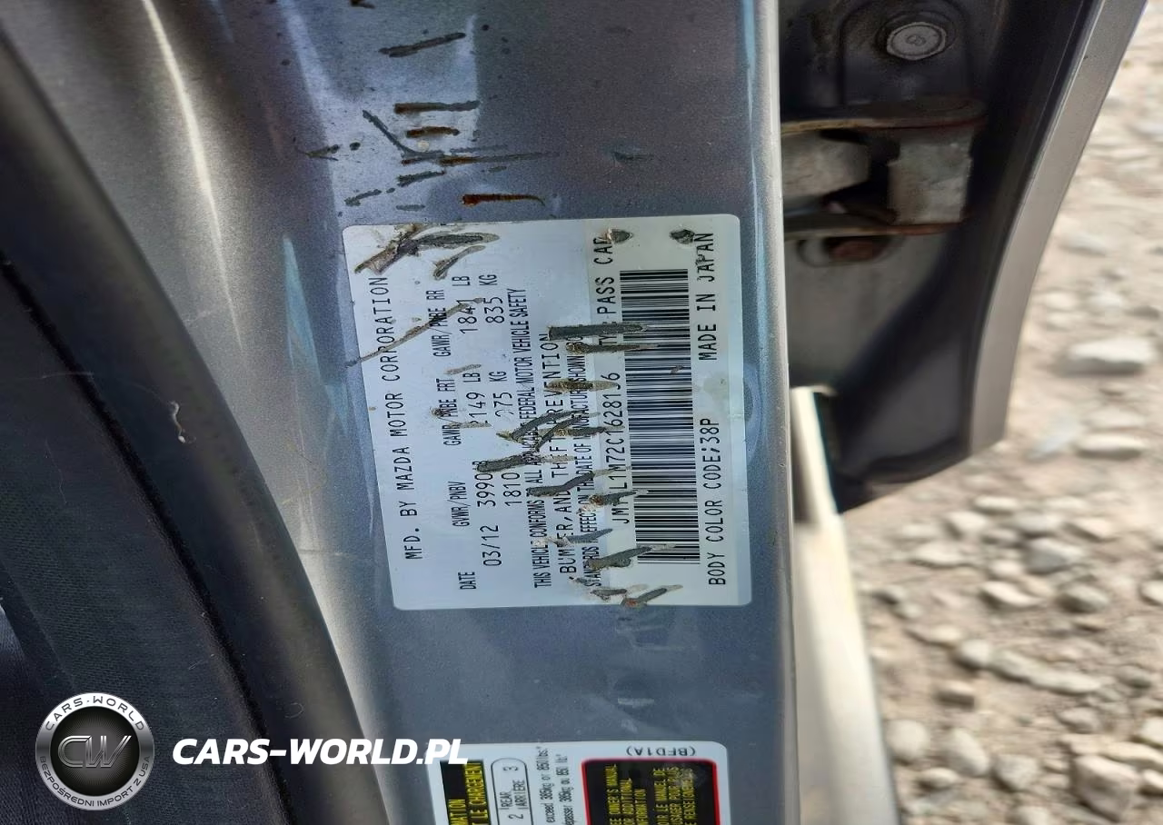 2012 Mazda 3 I VIN:JM1BL1M72C1628136 - 12