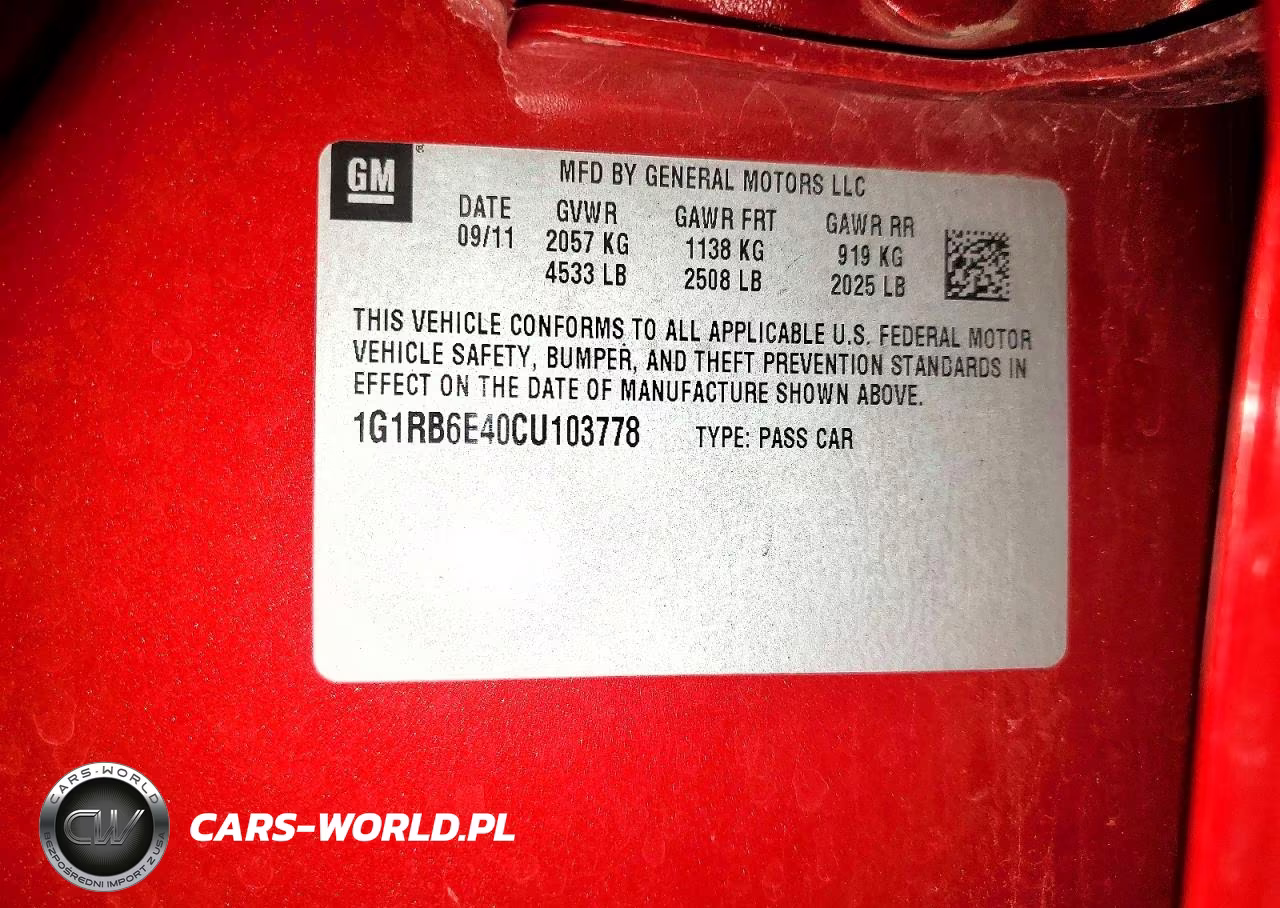 2012 Chevrolet Volt VIN:1G1RB6E40CU103778 - 12