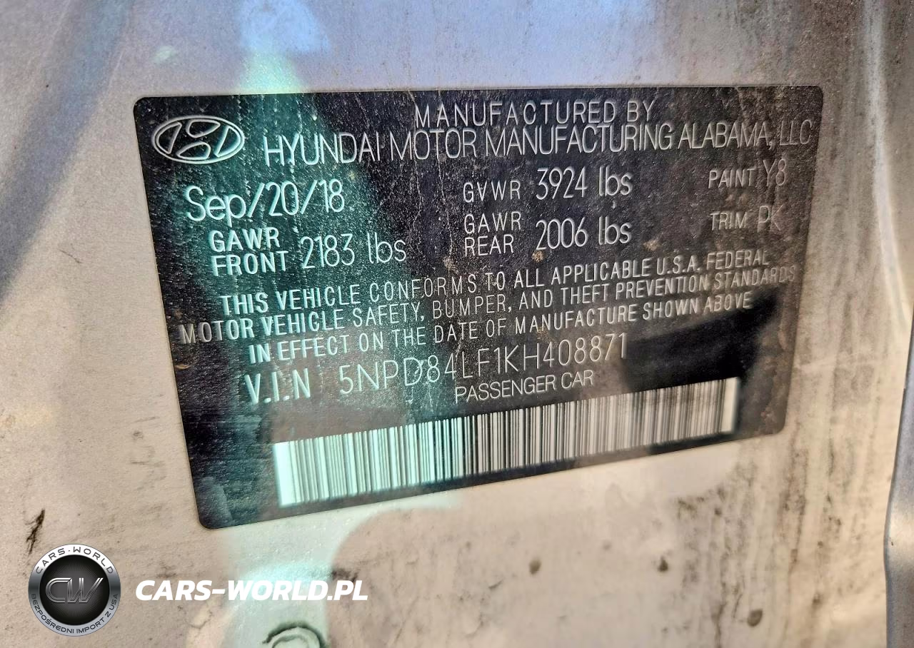 2019 Hyundai Elantra Sel VIN:5NPD84LF1KH408871 - 12