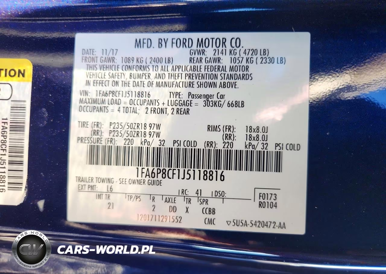 2018 Ford Mustang Gt VIN:1FA6P8CF1J5118816 - 12