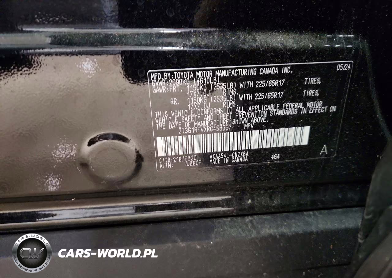 2024 Toyota Rav4 Le VIN:2T3G1RFVXRC456357 - 14