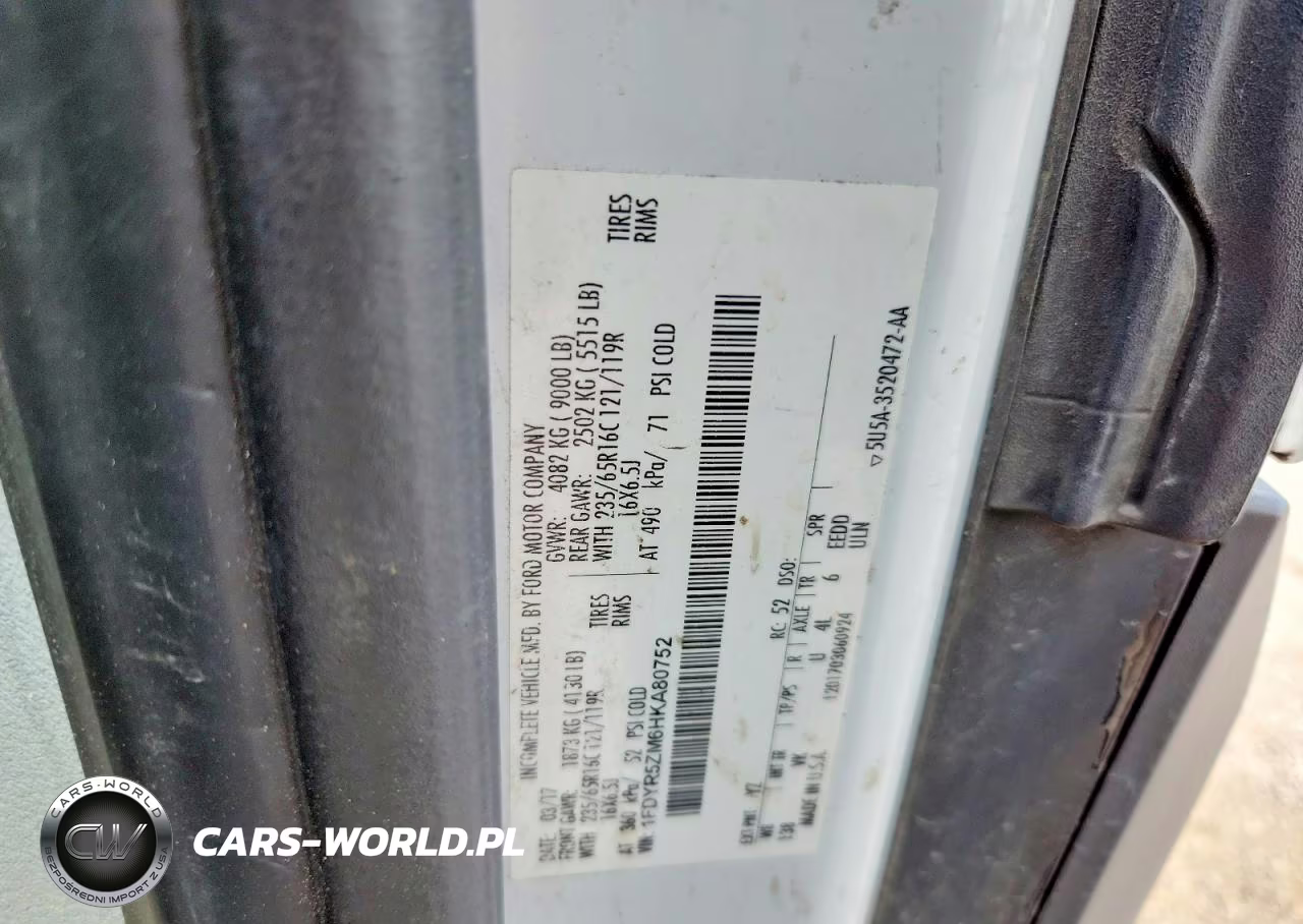 2017 Ford Transit T-250 VIN:1FDYR5ZM6HKA80752 - 12