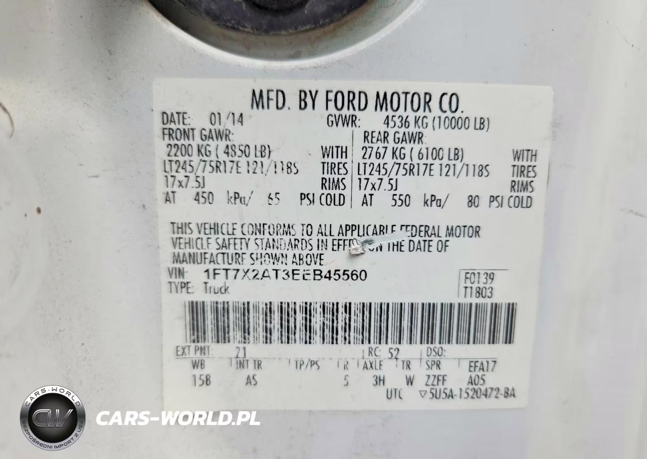 2014 Ford F250 Super Duty VIN:1FT7X2AT3EEB45560 - 12