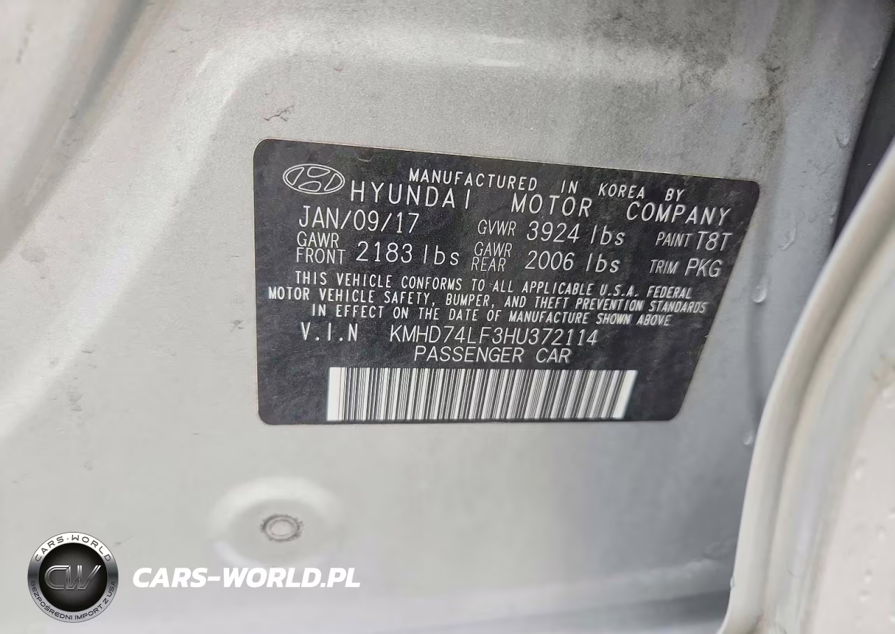 2017 Hyundai Elantra Se VIN:KMHD74LF3HU372114 - 13