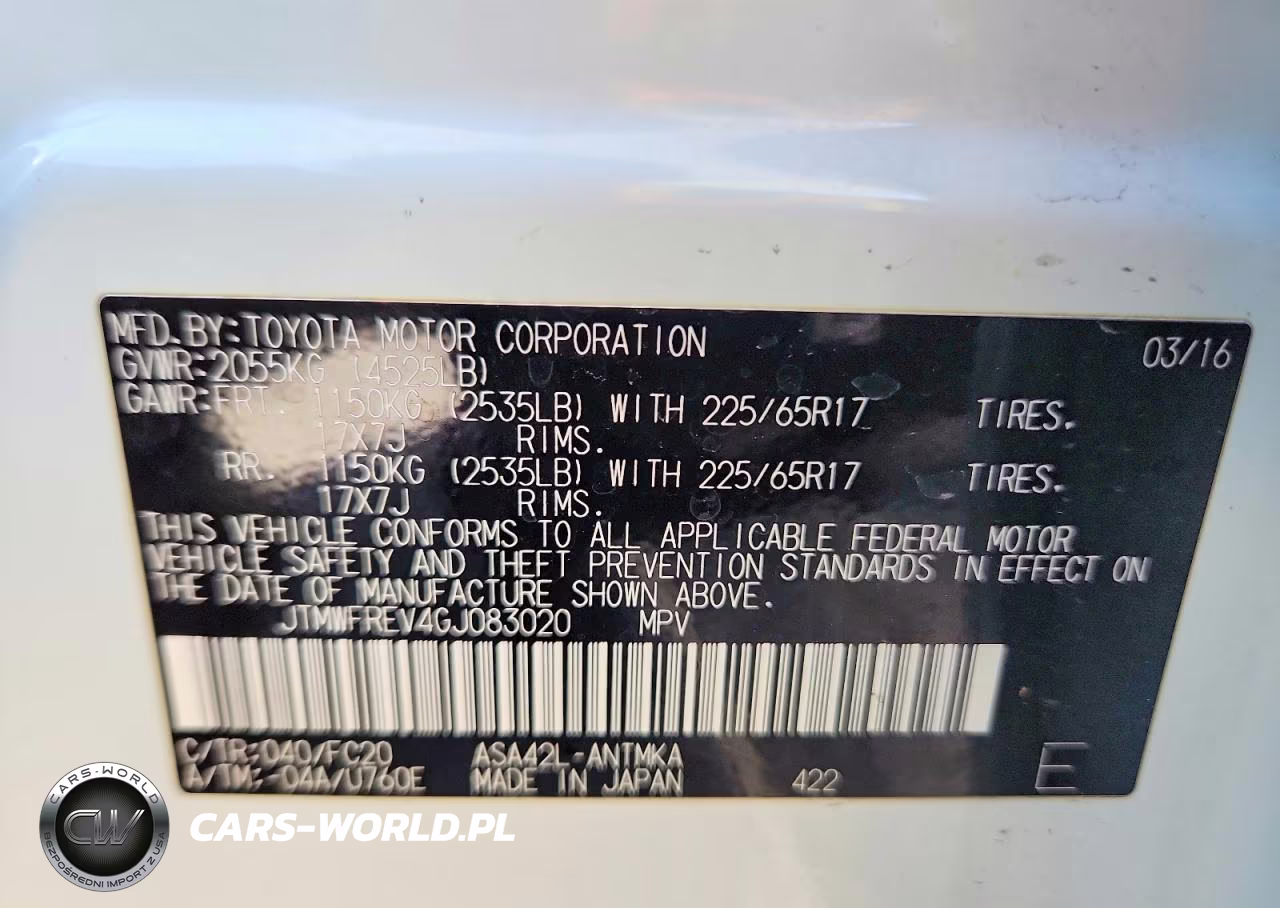 2016 Toyota Rav4 Xle VIN:JTMWFREV4GJ083020 - 13