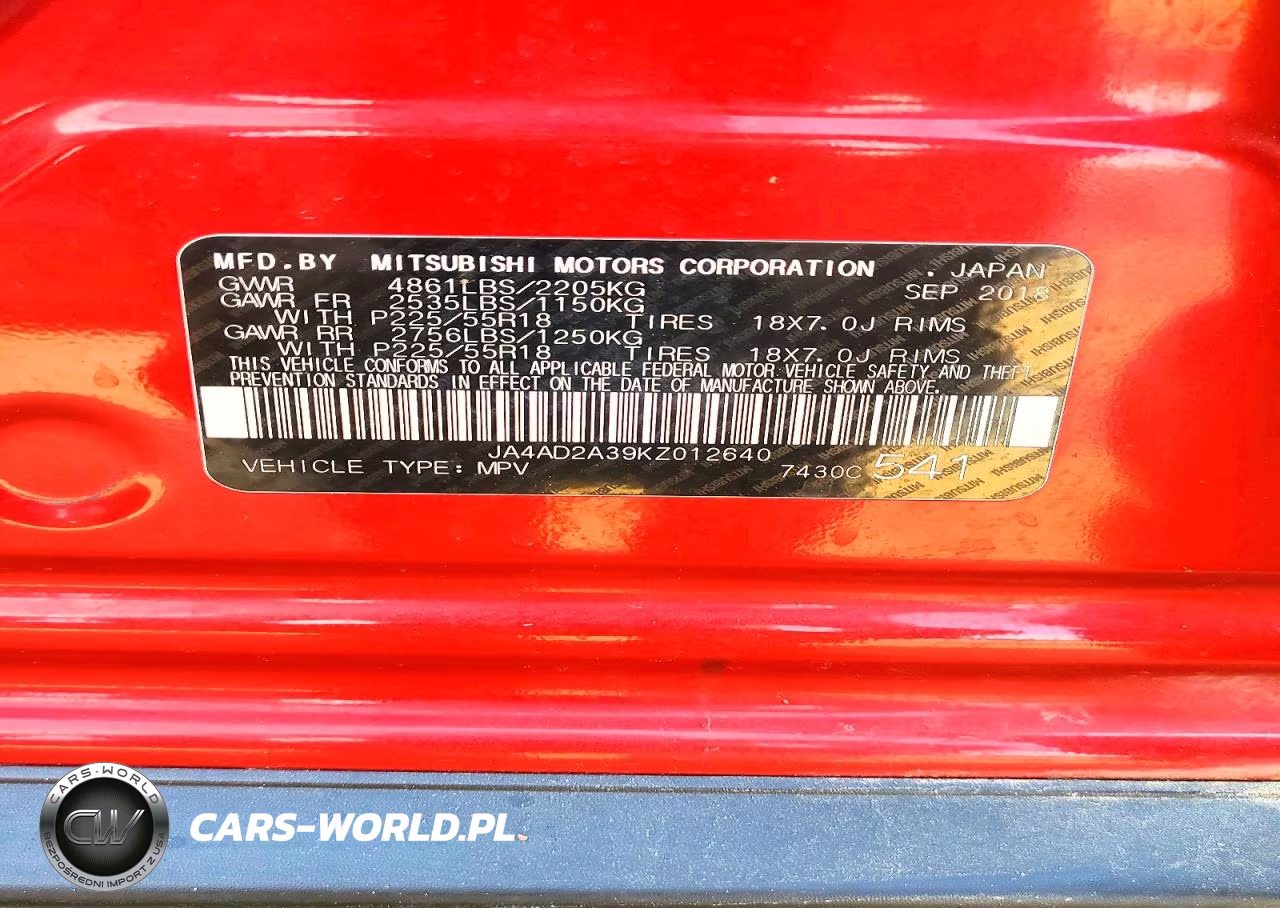 2019 Mitsubishi Outlander Es VIN:JA4AD2A39KZ012640 - 13