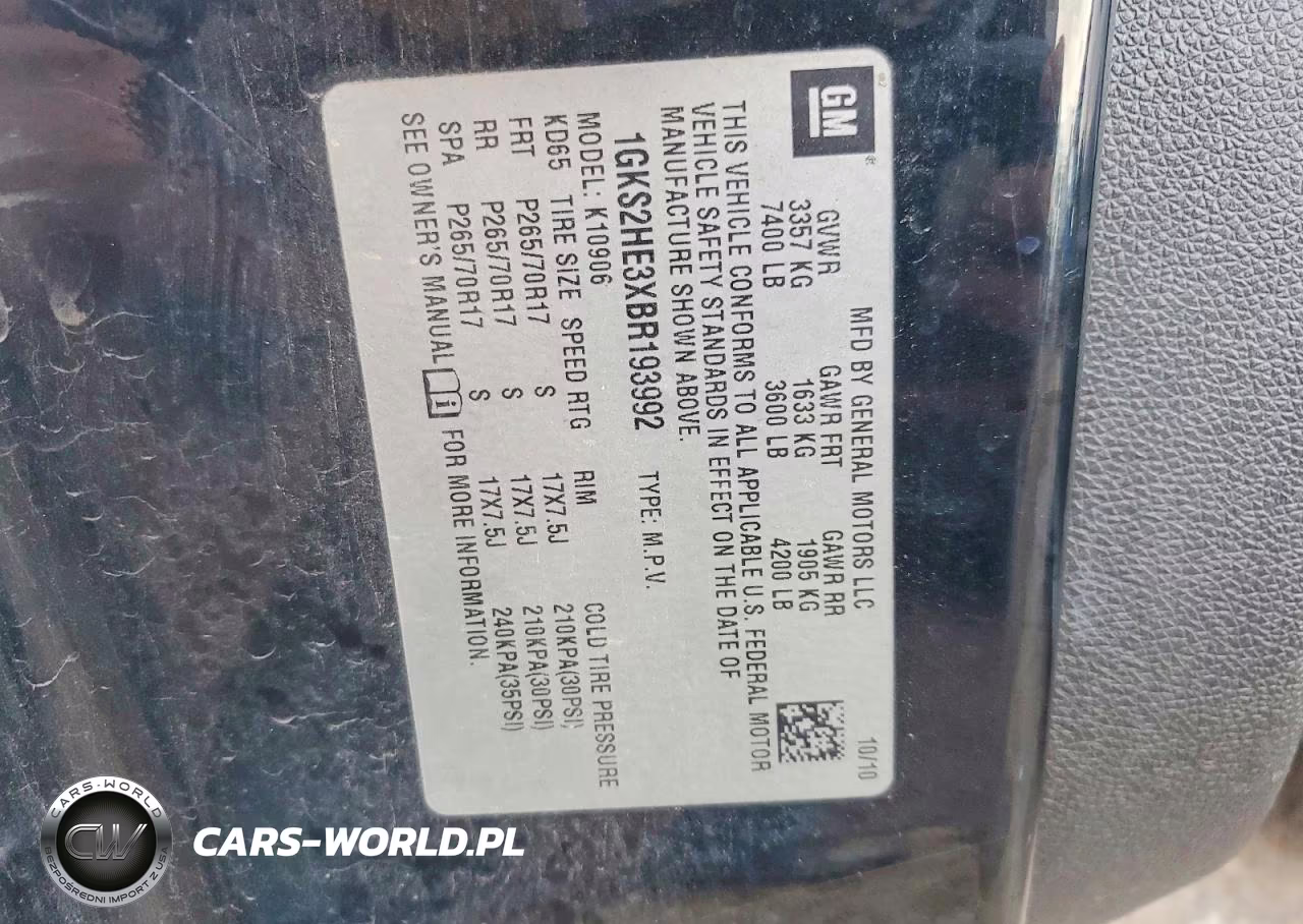 2011 GMC Yukon Xl K1500 Sle VIN:1GKS2HE3XBR193992 - 13