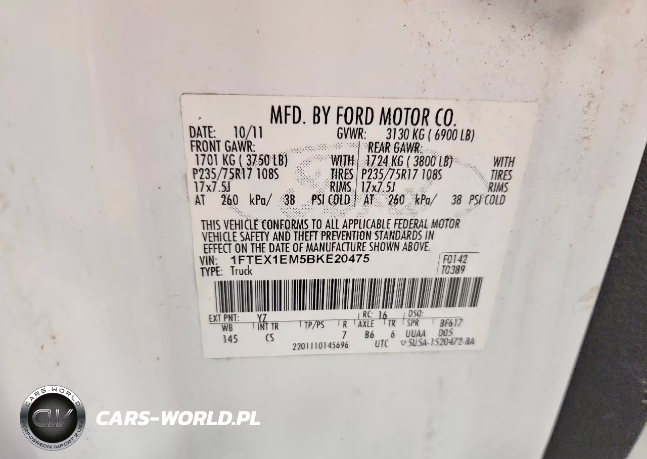 2011 Ford F150 Super Cab VIN:1FTEX1EM5BKE20475 - 12