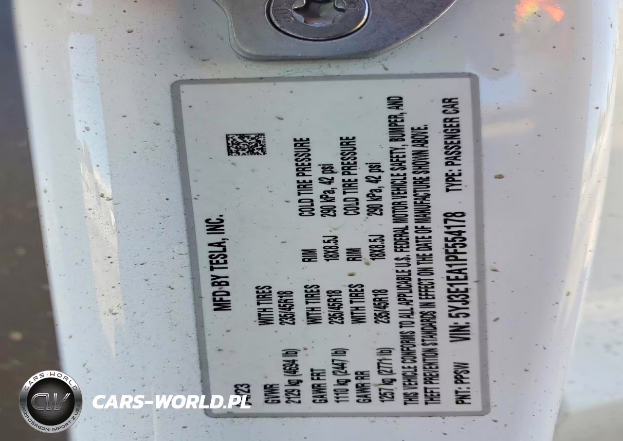 2023 Tesla Model 3 VIN:5YJ3E1EA1PF554178 - 12
