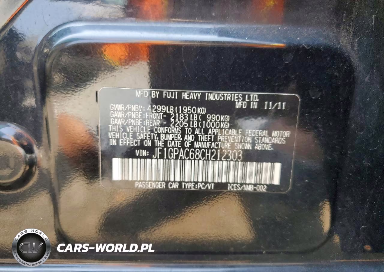 2012 Subaru Impreza Premium VIN:JF1GPAC68CH212303 - 13