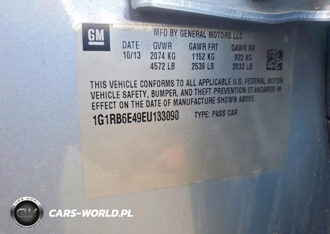 2014 Chevrolet Volt VIN:1G1RB6E49EU133090 - 12