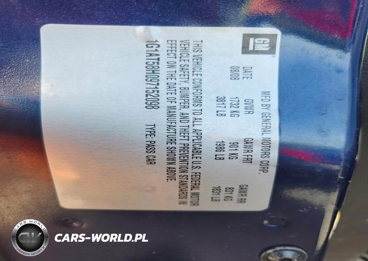 2009 Chevrolet Cobalt Lt VIN:1G1AT58H097152098 - 12