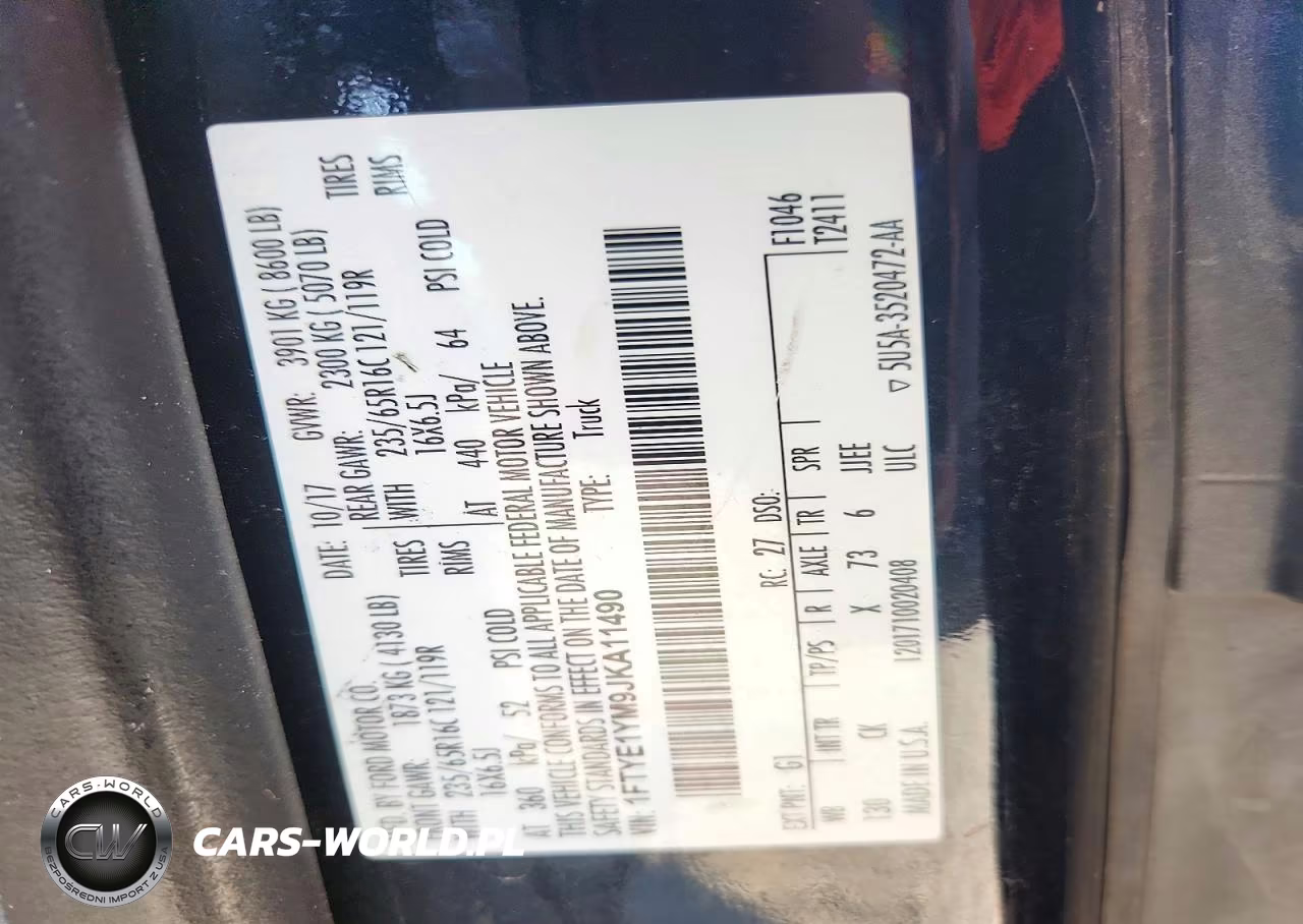2018 Ford Transit T-150 VIN:1FTYE1YM9JKA11490 - 13