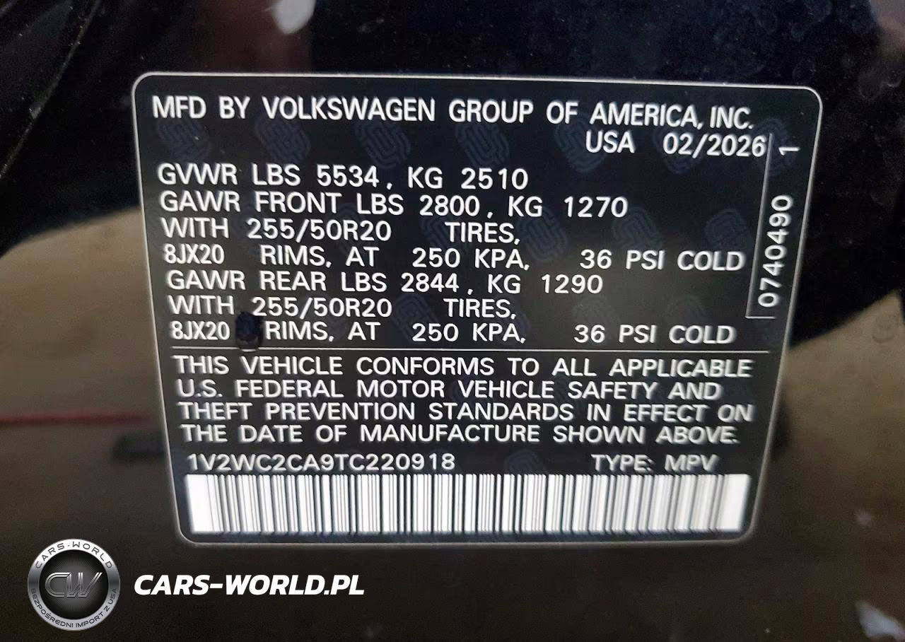 2026 Volkswagen Atlas Cross Sport Se VIN:1V2WC2CA9TC220918 - 13