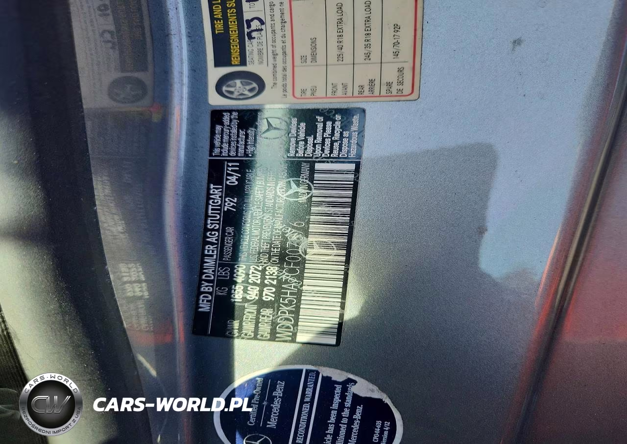2012 Mercedes-Benz Slk 350 VIN:WDDPK5HA7CF007876 - 13