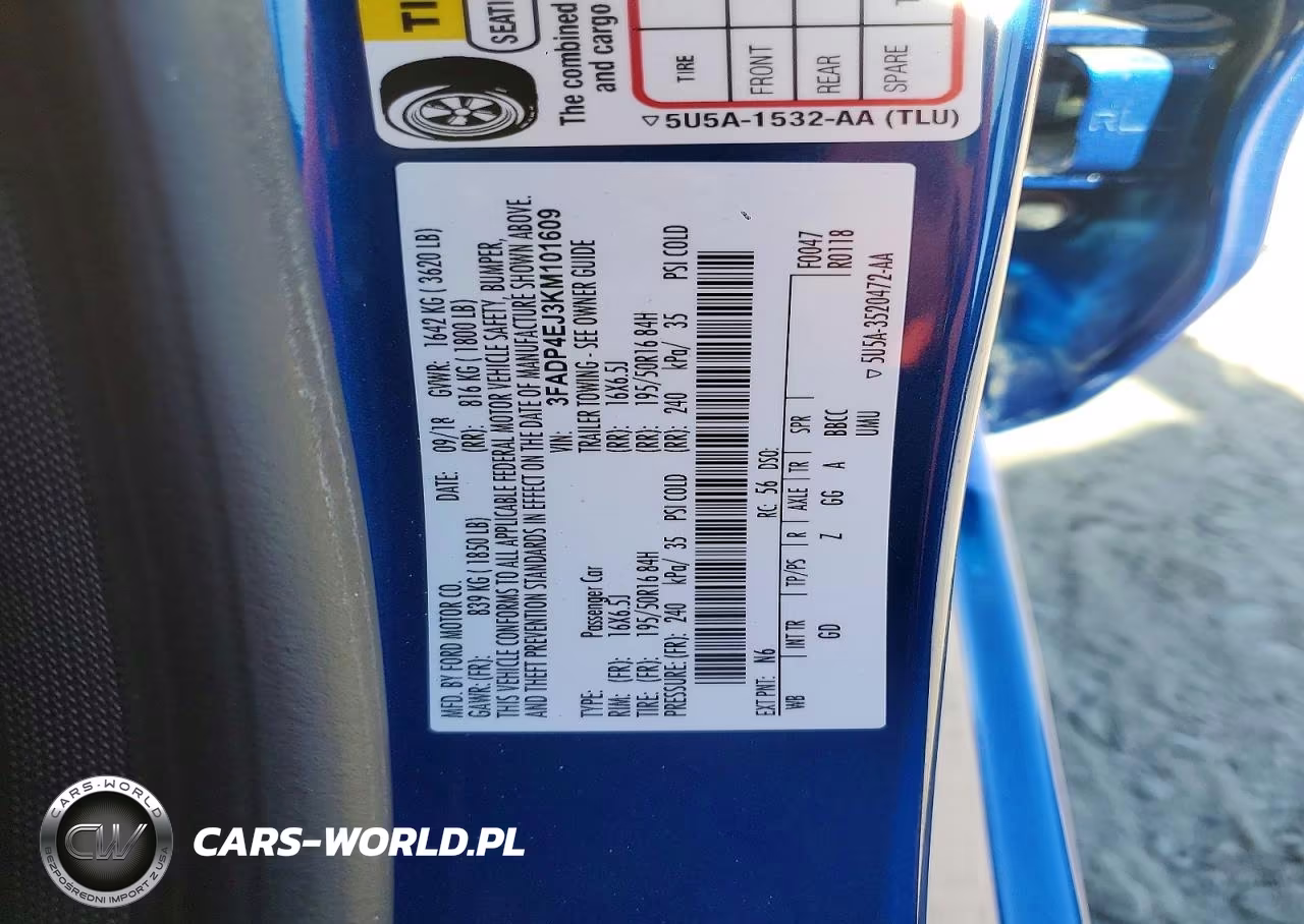 2019 Ford Fiesta Se VIN:3FADP4EJ3KM101609 - 12