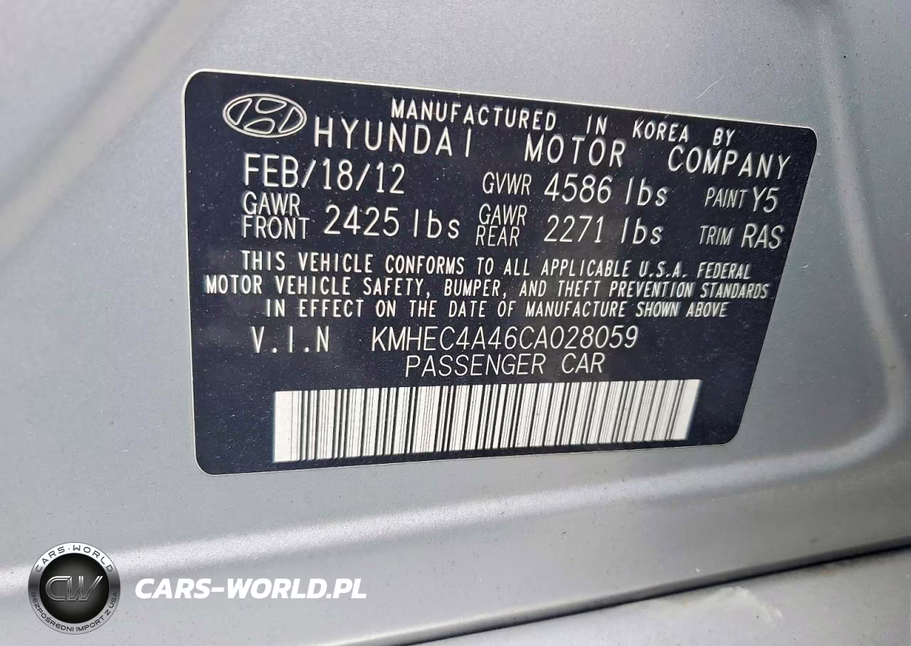 2012 Hyundai Sonata Hybrid VIN:KMHEC4A46CA028059 - 12