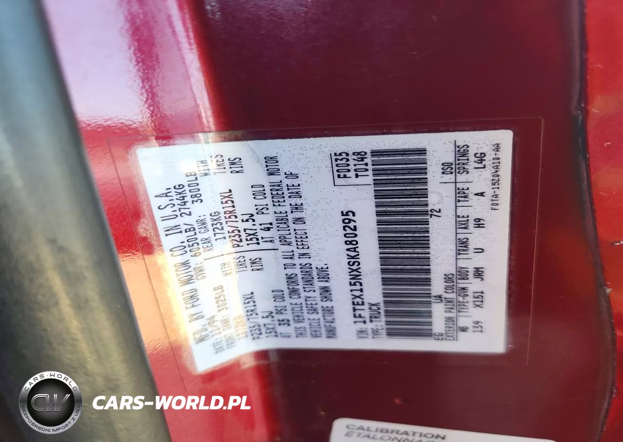 1995 Ford F150 VIN:1FTEX15NXSKA80295 - 12